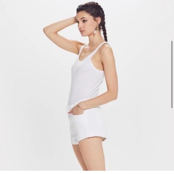 Mother Jeans The Rascal Slit Flip Short In Glass Slipper Mid Rise 2.5" I… - Picture 3 of 16